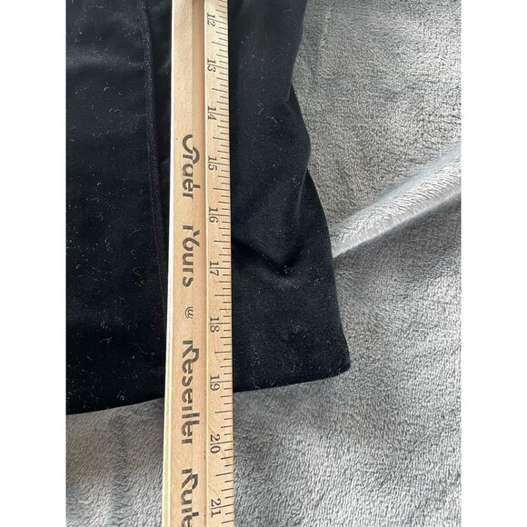 FRAME Blouse Womens Small Black velvet sweetheart neck Exposed Zipper Party Chic - Picture 13 of 13